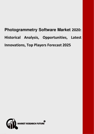 Photogrammetry Software Market Revenue Growth Predicted by 2020-2025