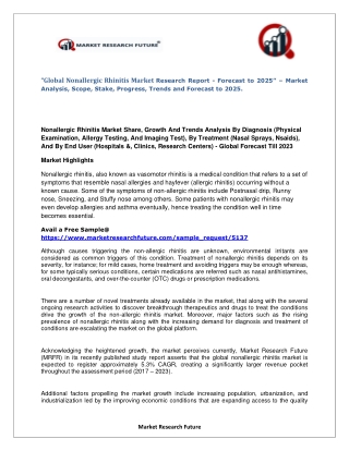 Nonallergic Rhinitis Market Research Report - Global Forecast till 2023