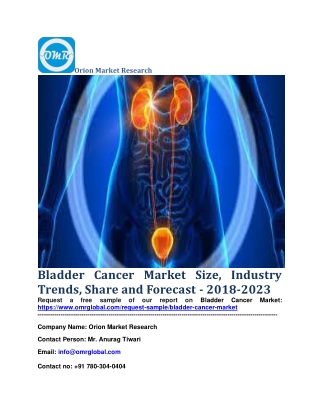 Bladder Cancer Market Size, Industry Trends, Share and Forecast - 2018-2023