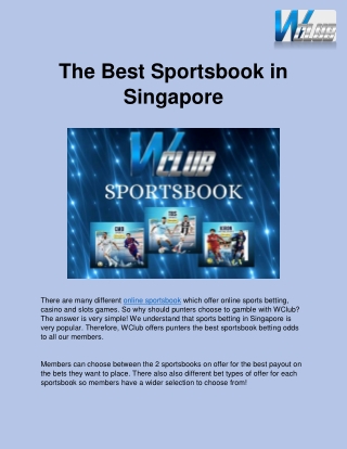 The Best Sportsbook in Singapore