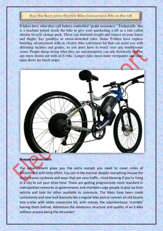 Buy the Best price Electric Bike Conversion Kits in the UK