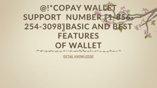 @!*Copay Wallet Support  Number 〖1-856-254-3098〗Basic and Best Features of Wallet