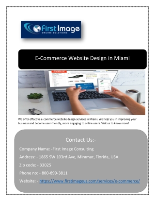 Miami Website Developer | Firstimageus.com