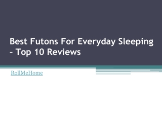 Best Futons For Everyday Sleeping