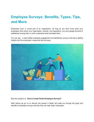 Employee Surveys: Benefits, Types, Tips, and More