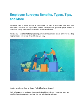 Employee Surveys: Benefits, Types, Tips, and More