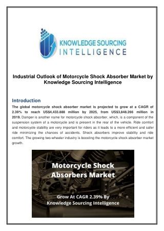 Industrial Outlook of Motorcycle Shock Absorbers Market by Knowledge Sourcing