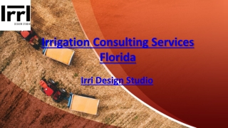 Irrigation Consulting Services Florida- Irri Design Studio