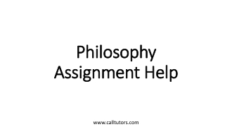 Philosophy Assignment Help