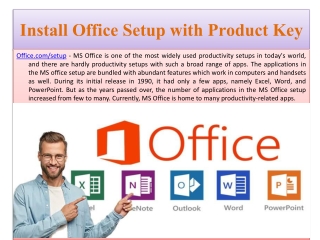 office.com/setup - office setup product key