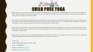 CHILD POSE YOGA