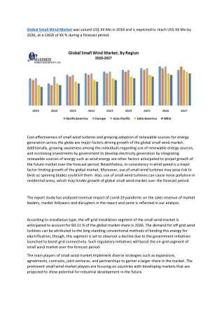 Global Small Wind Market