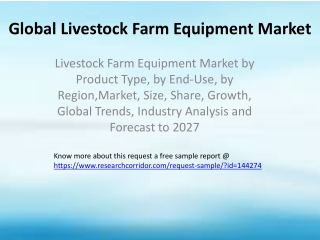 Livestock Farm Equipment Market by Product Type, by End-Use, by Region,Market, Size, Share, Growth, Global Trends, Indus