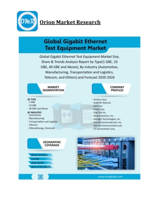 Global Gigabit Ethernet Test Equipment Market Size, Competitive Analysis, Share,