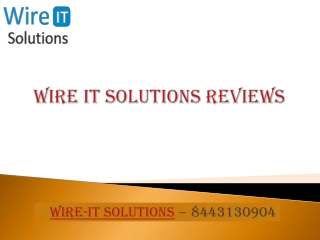 Wire IT Solutions Reviews