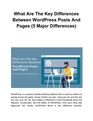 What Are The Key Differences Between WordPress Posts And Pages (5 Major Differences)