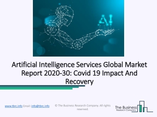 Artificial Intelligence Services Market Emerging Trends, Demand, Revenue And Forecasts 2020