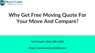 Why Get Free Moving Quote for Your Move and Compare