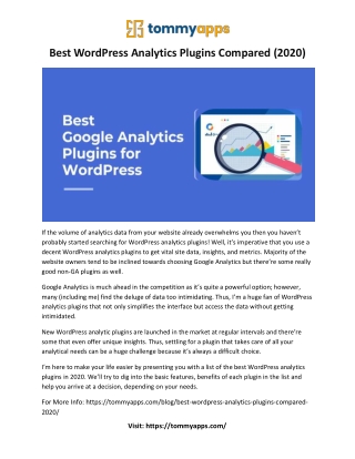 7 Best WordPress Analytics Plugins Compared (2020)