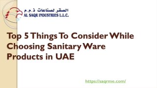Top 5 Things To Consider While Choosing Sanitary Ware Products in UAE