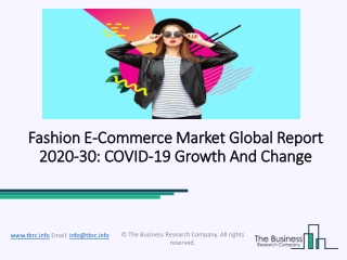 Fashion E-Commerce Market Forecast to 2030 | Covid 19 Growth And Change