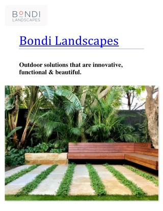 Bondi Landscapes - Landscape Architecture, Landscape Designer, Landscape Construction