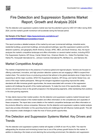 Fire Detection and Suppression Systems Market 2024 Growth and Trends