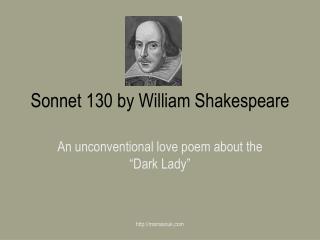 Sonnet 130 by William Shakespeare