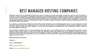 Best Managed Hosting Companies