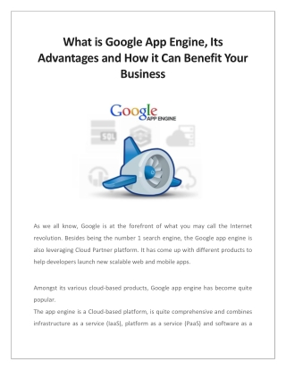 What is Google App Engine, Its Advantages and How it Can Benefit Your Business