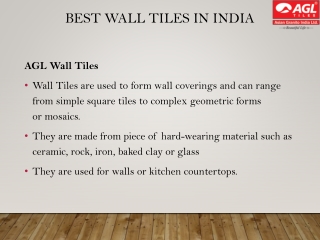 Best Wall Tiles in india - AGL Tiles