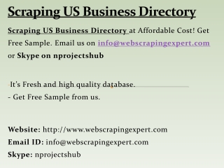 Scraping US Business Directory