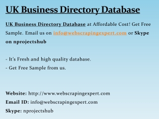 UK Business Directory Database