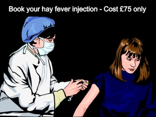 Book your hay fever injection - Cost £75 only