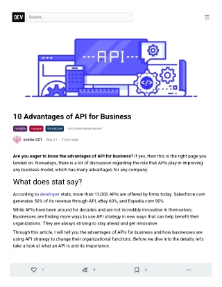 10 Advantages of API for Business