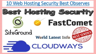 10 Web Hosting Security Best Observes