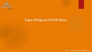 Types of Pujas in COVID Times