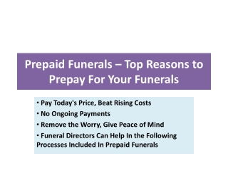 Prepaid Funerals – Top Reasons to Prepay For Your Funerals