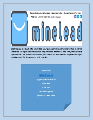 B2B Unlimited Lead Generation Tools | Minelead