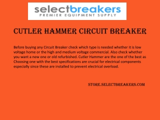 Cutler Hammer Circuit Breaker