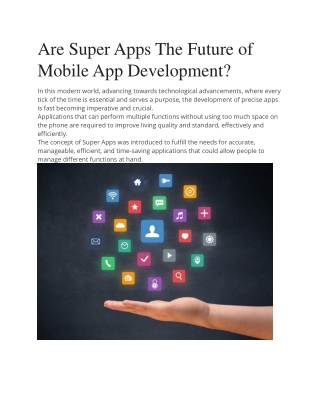 Are Super Apps The Future of Mobile App Development?