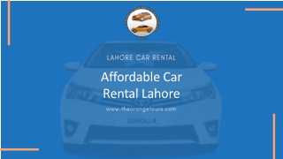 Affordable Car Rental Lahore