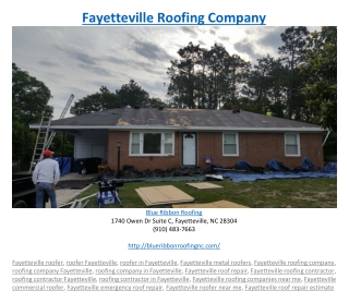 Fayetteville Roofing Company