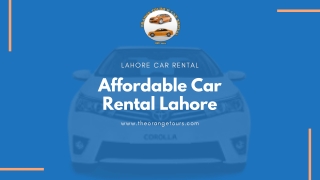 Affordable Car Rental Lahore