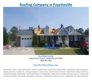 Roofing Company in Fayetteville