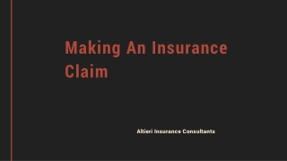 Making An Insurance Claim | Altieri Insurance Consultants