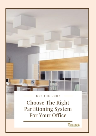 Choose The Right Partitioning System For Your Office