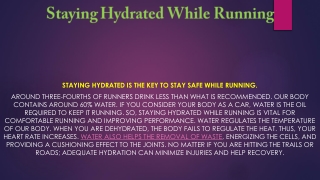 Staying Hydrated While Running