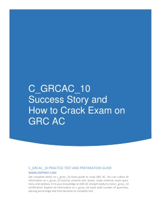 C_GRCAC_10 Success Story and How to Crack Exam on GRC AC