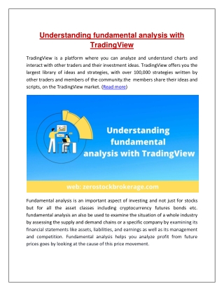 Fundamental Analysis With TradingView - Zero Stock Brokerage